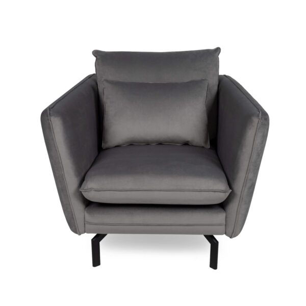 Elford Fabric Sofa 1S Grey - Image 3