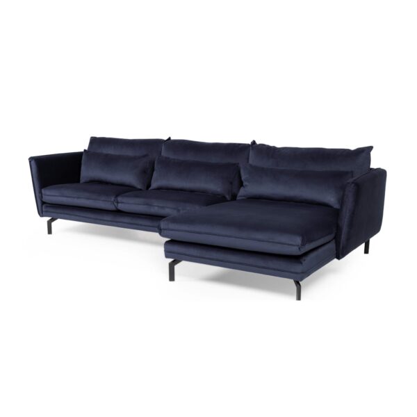 Elford Fabric Corner Sofa Navy - Image 2