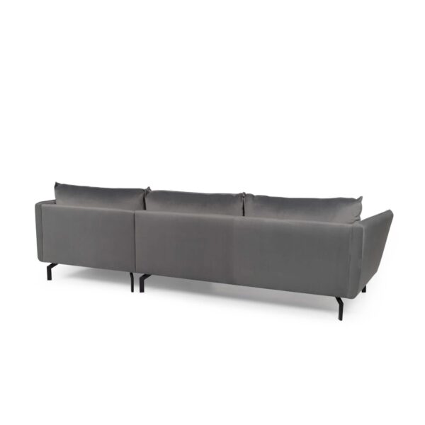 Elford Fabric Corner Sofa Grey - Image 2