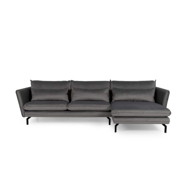 Elford Fabric Corner Sofa Grey - Image 3
