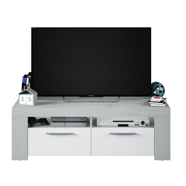 Epping TV Unit 2 Doors White & Concrete 016621L - Image 2