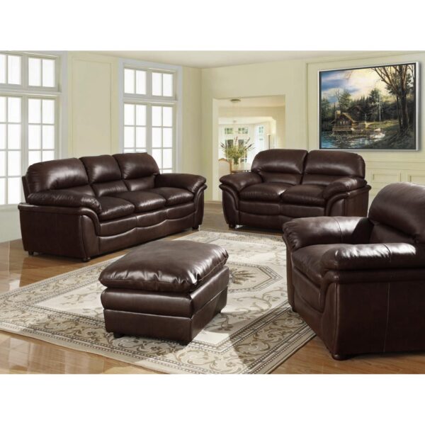 Fernando Sofa Full Bonded Leather Stool - Brown