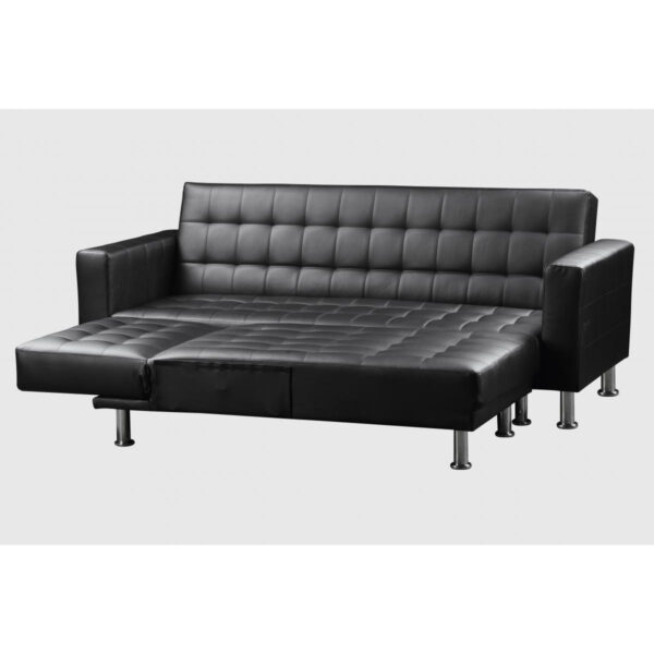 Hawthorn Corner Multi Functional Sofa Bed PU & PVC Brown - Image 3
