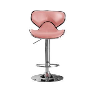 Hillside Bar Stool PU Chrome (2s) - Pink