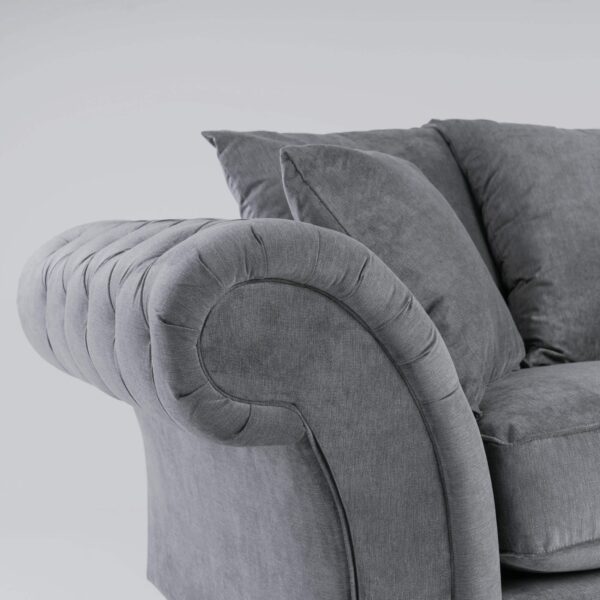 Huntley Fabric Sofa 1S Grey - Image 2