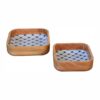 Blue and White Square Bowl Set of 2 - Image 2