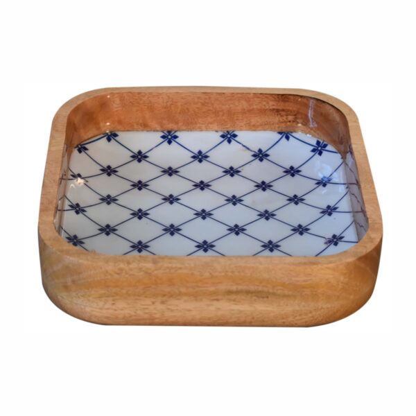 Blue and White Square Bowl Set of 2 - Image 4