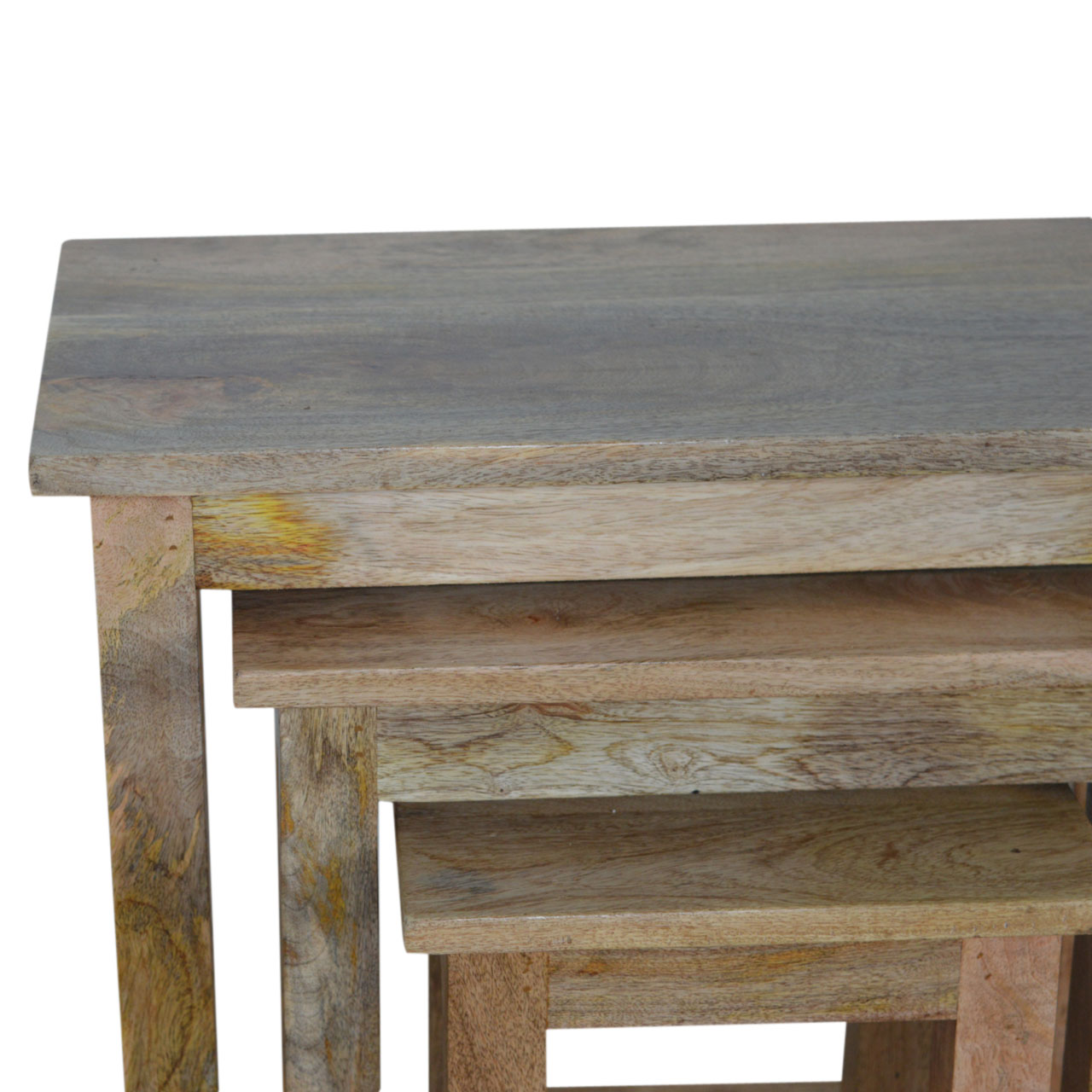 Country Solid Wood Stool Set of 3 - Image 5