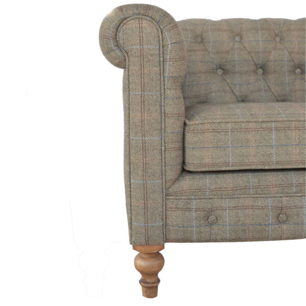 Multi Tweed 2 Seat Chesterfield - Image 3