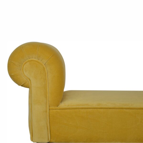 Mini Mustard Velvet Bench - Image 5