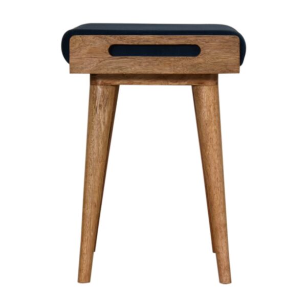 Teal Velvet Tray Style Footstool - Image 6
