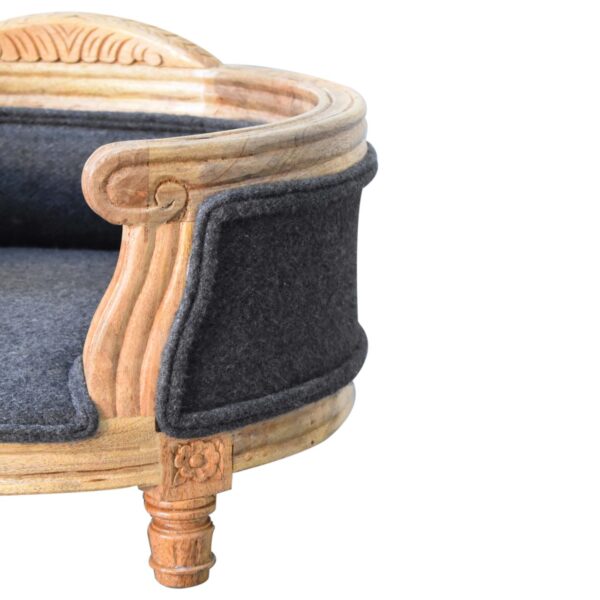 Carved Battleship Tweed Pet Bed - Image 6