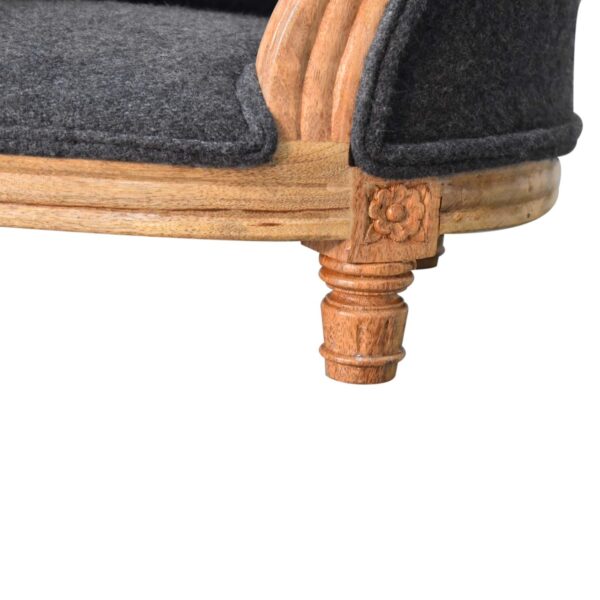 Carved Battleship Tweed Pet Bed - Image 7