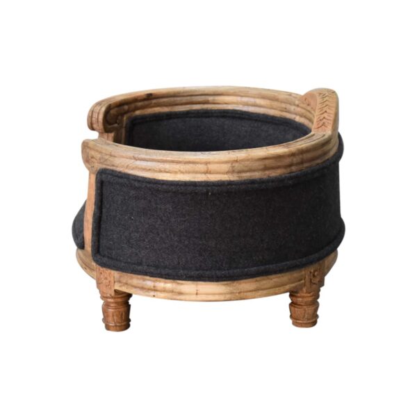 Carved Battleship Tweed Pet Bed - Image 8