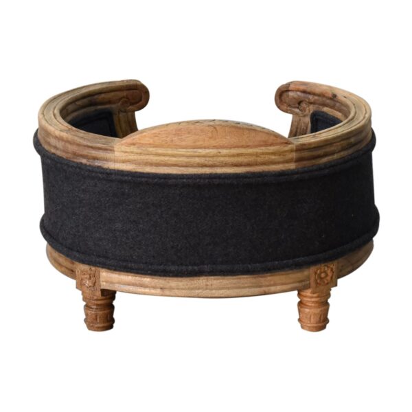 Carved Battleship Tweed Pet Bed - Image 9