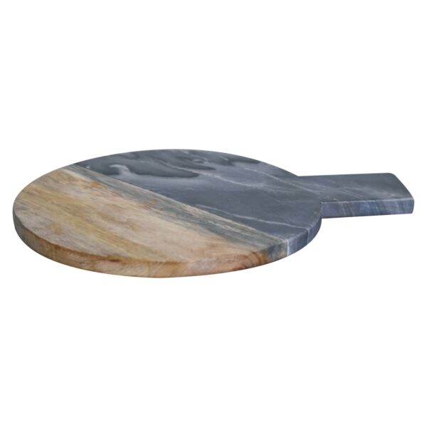 Black Marble, Terrazzo & Mango Wood Round Chopping Board - Image 2