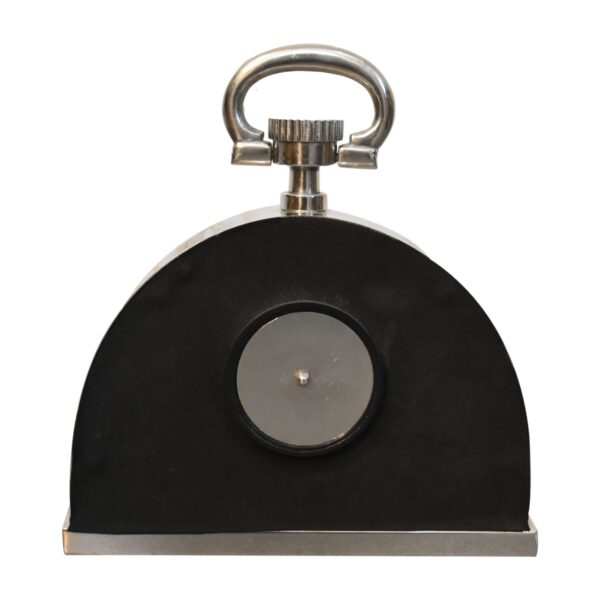 Black and Chrome Table Clock - Image 5