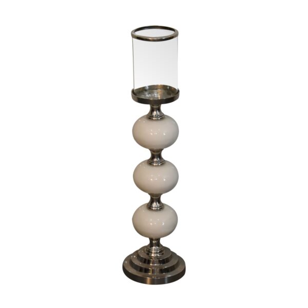 Chrome Bubble Candle Holder Set - Image 2