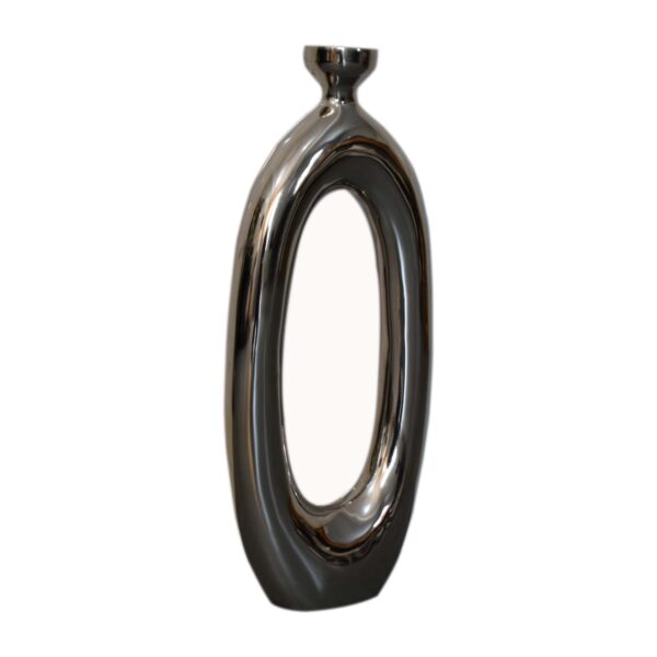 Round Vase in Nickle Finish - Image 2