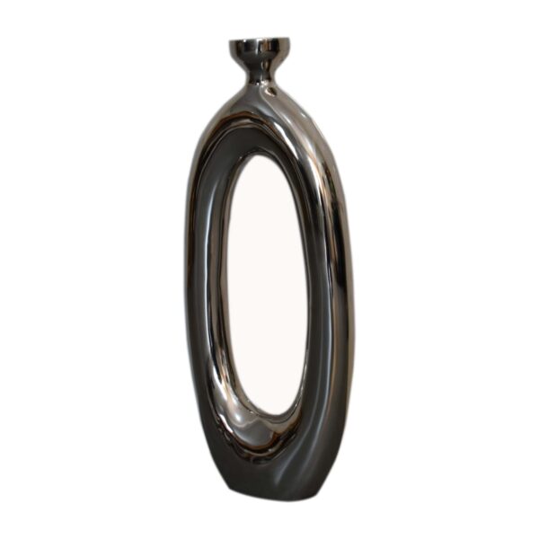 Round Vase in Nickle Finish - Image 3