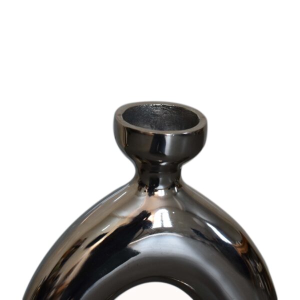 Round Vase in Nickle Finish - Image 4