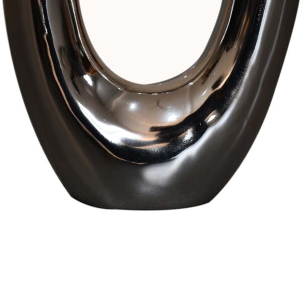 Round Vase in Nickle Finish - Image 5