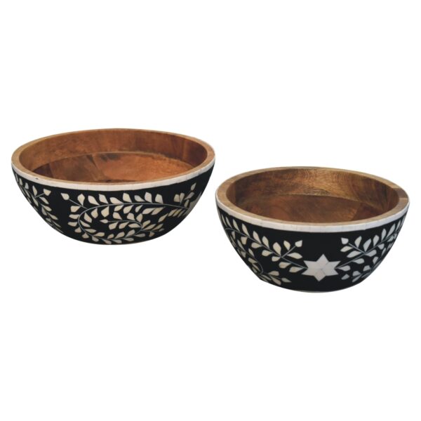 Floral Resin Inlay Bowl Set - Image 2