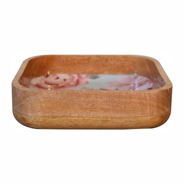 Pink Floral Square Bowl Set of 2 - Image 4