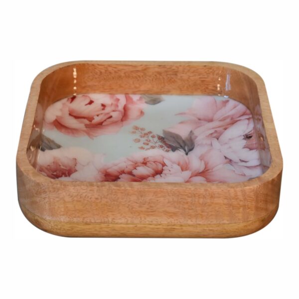 Pink Floral Square Bowl Set of 2 - Image 5