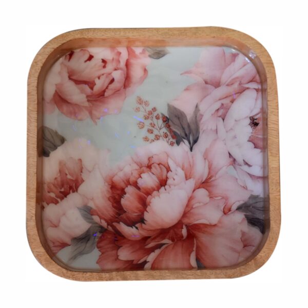 Pink Floral Square Bowl Set of 2 - Image 6