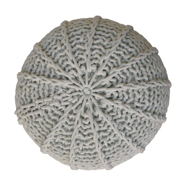 Grey Cable Pouffe - Image 5