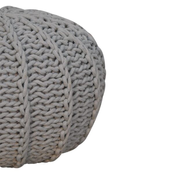 Grey Cable Pouffe - Image 4