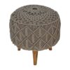 Crotchet Grey Footstool - Image 2