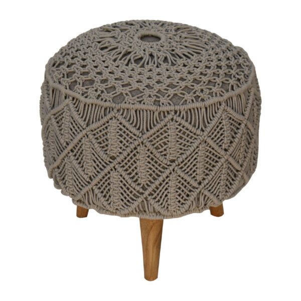 Crotchet Grey Footstool - Image 2