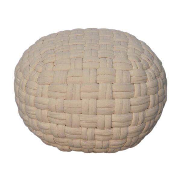 White Tube Pouffe - Image 2