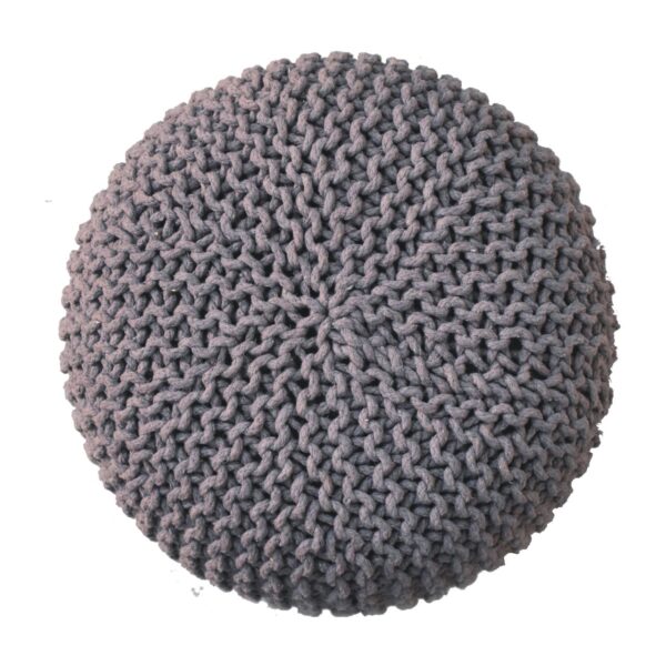 Keeva Grey Round Footstool - Image 3