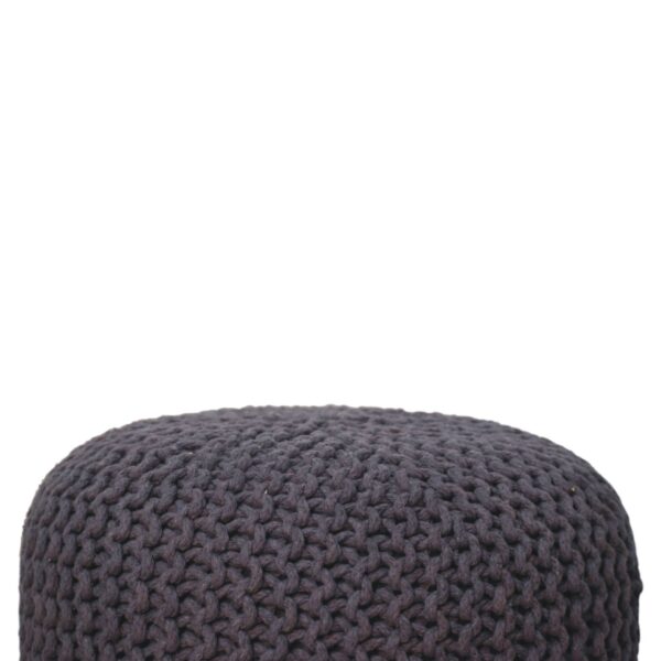 Keeva Grey Round Footstool - Image 5