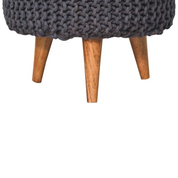 Keeva Grey Round Footstool - Image 6