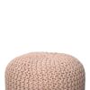 Keeva Beige Round Footstool - Image 4