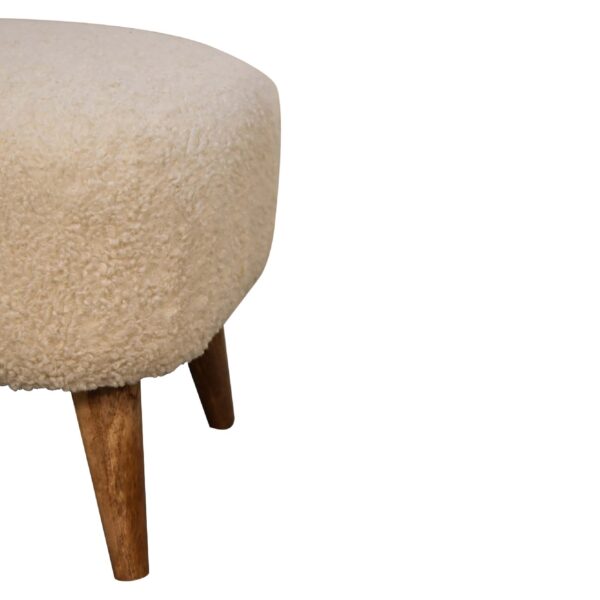 Boucle Cream Square Footstool - Image 5