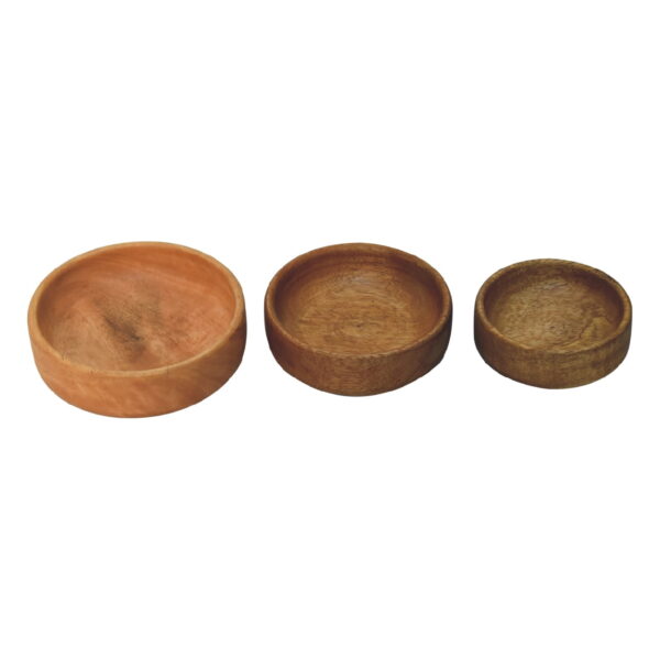 Solid Wood Fruit Bowl Set of 3 - Image 7