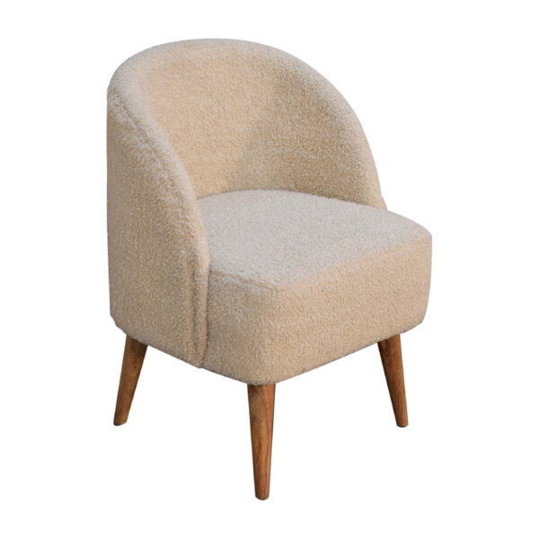 Cream Boucle Tub Chair - Image 5