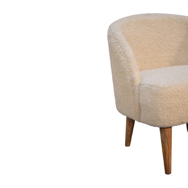 Cream Boucle Tub Chair - Image 6