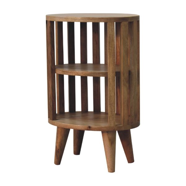 Ariella Double Shelf Oak-ish Bedside - Image 2