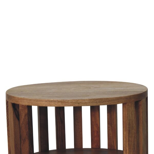 Ariella Double Shelf Oak-ish Bedside - Image 4