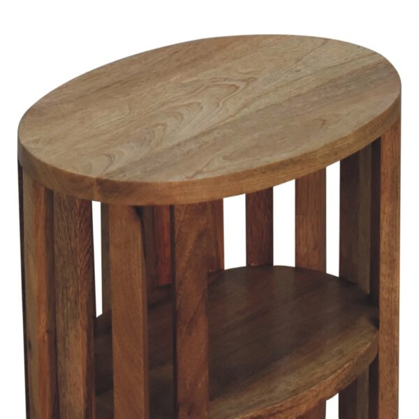 Ariella Double Shelf Oak-ish Bedside - Image 5