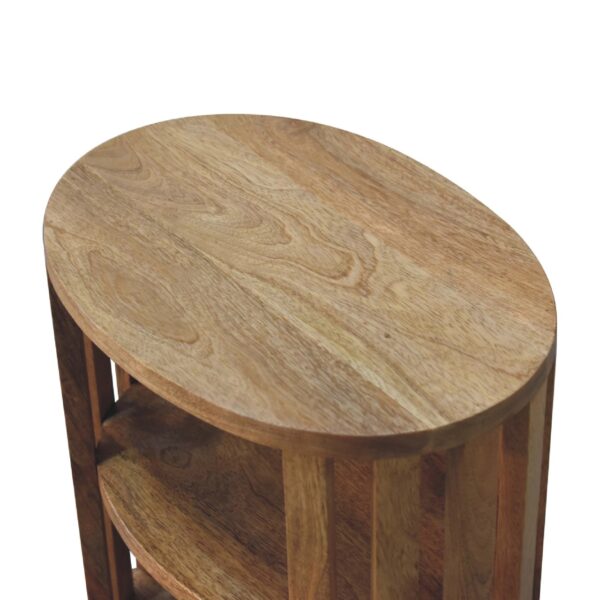 Ariella Double Shelf Oak-ish Bedside - Image 6