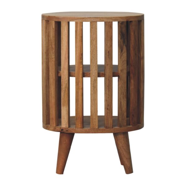 Ariella Double Shelf Oak-ish Bedside - Image 9