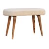 Cream Boucle Nordic Bench - Image 2