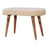 Cream Boucle Nordic Bench - Image 3